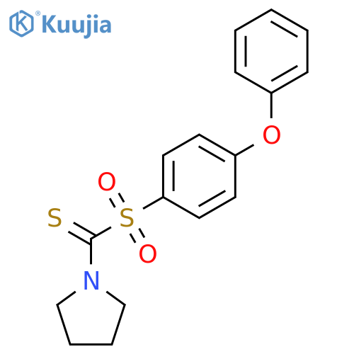 Pyrrolidine, 1-[[(4-phenoxyphenyl)sulfonyl]thioxomethyl]- structure