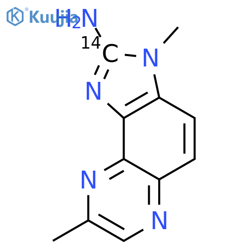 3H-Imidazo[4,5-f]quinoxalin-2-amine-2-14C,3,8-dimethyl- (9CI) structure