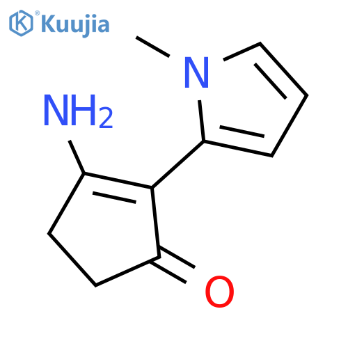 2-Cyclopenten-1-one, 3-amino-2-(1-methyl-1H-pyrrol-2-yl)- structure