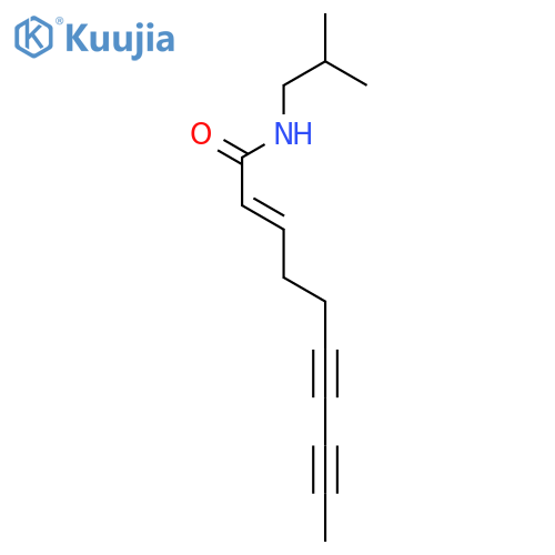 (Z)-dec-2-en-6,8-diynoic acid isobutylamide structure