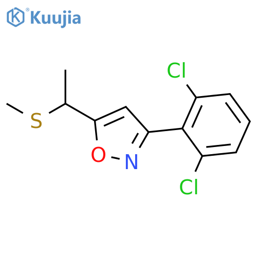 Isoxazole, 3-(2,6-dichlorophenyl)-5-[1-(methylthio)ethyl]- structure