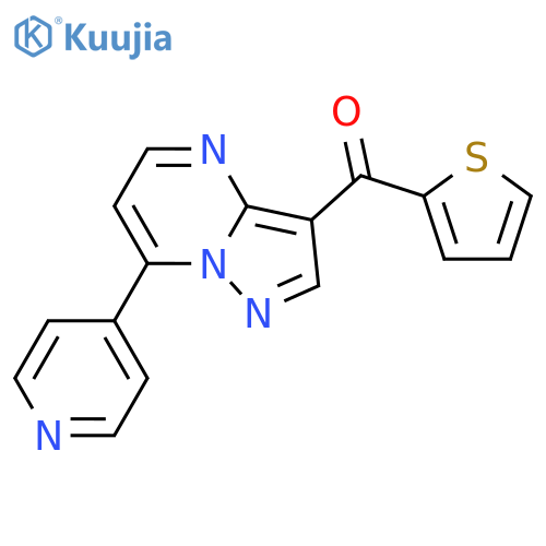 Methanone, [7-(4-pyridinyl)pyrazolo[1,5-a]pyrimidin-3-yl]-2-thienyl- structure