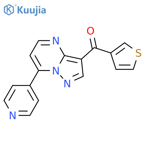 Methanone, [7-(4-pyridinyl)pyrazolo[1,5-a]pyrimidin-3-yl]-3-thienyl- structure