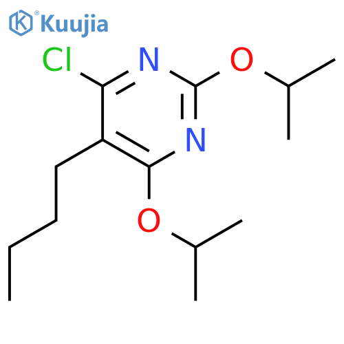 Pyrimidine, 5-butyl-4-chloro-2,6-bis(1-methylethoxy)- structure