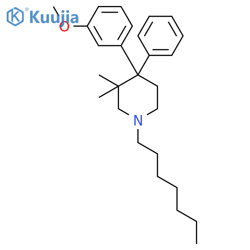 Piperidine, 1-heptyl-4-(3-methoxyphenyl)-3,3-dimethyl-4-phenyl- structure