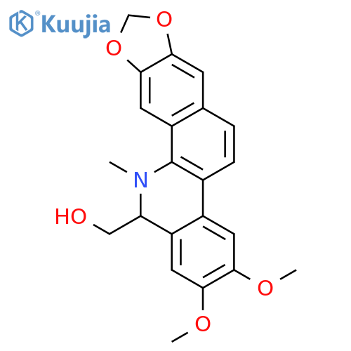 (2,3-dimethoxy-12-methyl-12,13-dihydro[1,3]benzodioxolo[5,6-c]phenanthridin-13-yl)methanol structure