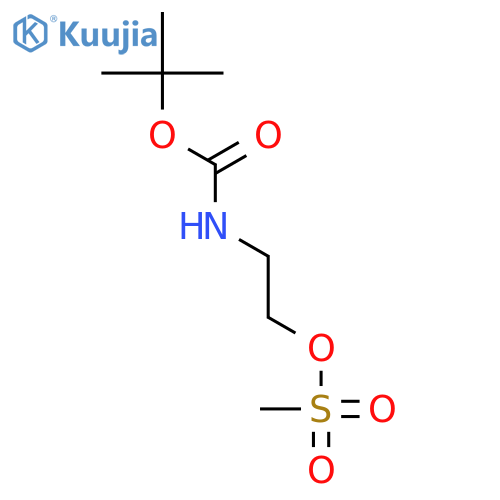 Carbamic acid, [2-[(methylsulfonyl)oxy]ethyl]-, 1,1-dimethylethyl ester structure
