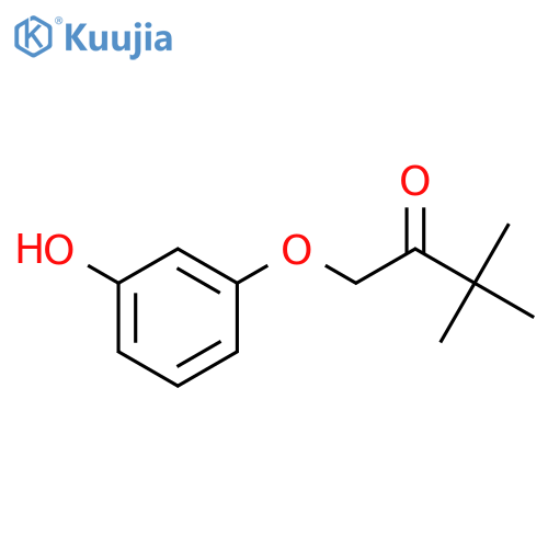 2-Butanone, 1-(3-hydroxyphenoxy)-3,3-dimethyl- structure