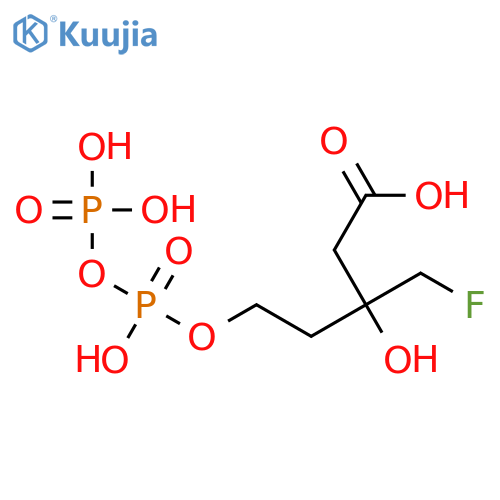 Pentanoic acid,3-(fluoromethyl)-3-hydroxy-5-[[hydroxy(phosphonooxy)phosphinyl]oxy]- structure