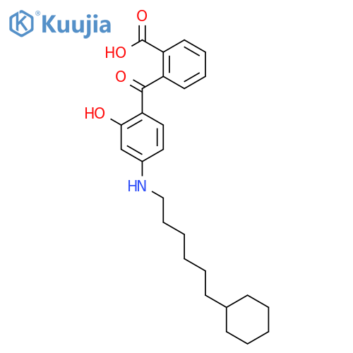 Benzoic acid, 2-[4-(cyclohexylhexylamino)-2-hydroxybenzoyl]- structure