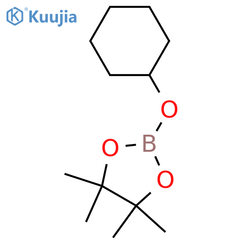 2-(Cyclohexyloxy)-4,4,5,5-tetramethyl-1,3,2-dioxaborolane structure