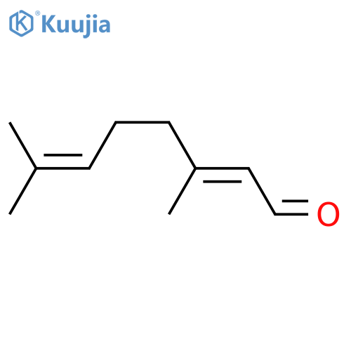 (2E)-3,7-dimethylocta-2,6-dienal structure