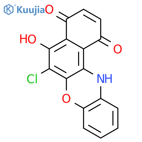 4H-Benzo[a]phenoxazine-1,4(12H)-dione, 6-chloro-5-hydroxy- structure