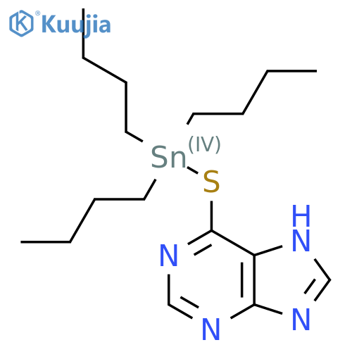 1H-Purine, 6-[(tributylstannyl)thio]- structure