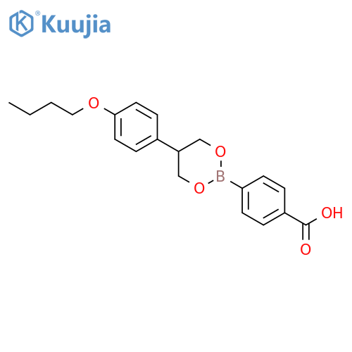 Benzoic acid, 4-[5-(4-butoxyphenyl)-1,3,2-dioxaborinan-2-yl]- structure
