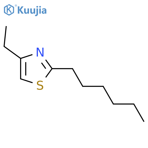 2,4-Dialkylthiazoles; 4-Ethyl-2-hexylthiazole structure