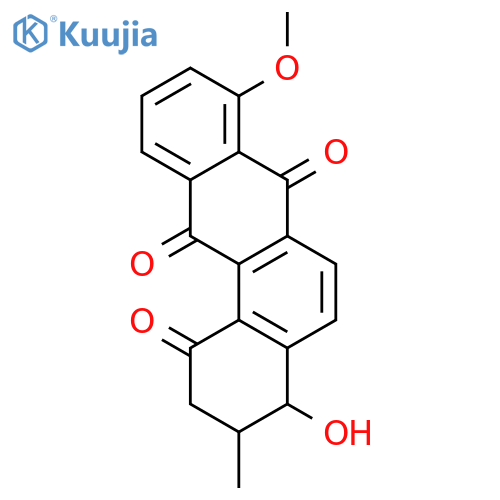Benz[a]anthracene-1,7,12(2H)-trione,3,4-dihydro-4-hydroxy-8-methoxy-3-methyl-, (3R,4S)- structure