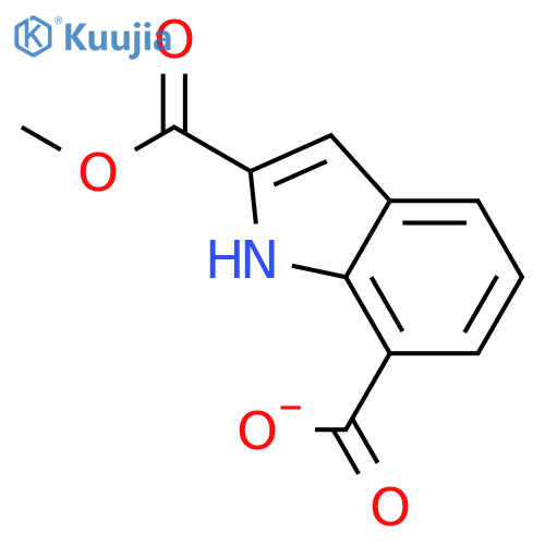 1H-Indole-2,7-dicarboxylic acid, 2-methyl ester structure