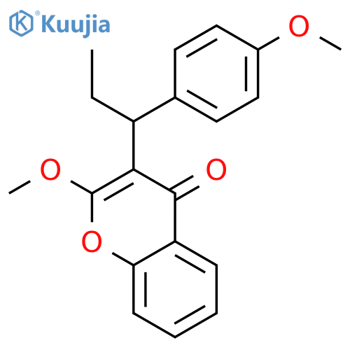 4H-1-Benzopyran-4-one, 2-methoxy-3-[1-(4-methoxyphenyl)propyl]- structure