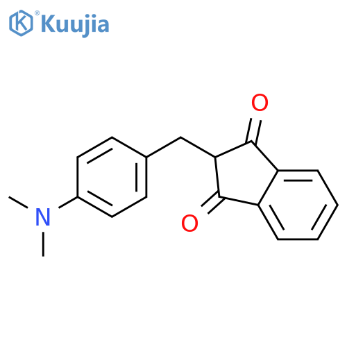 1H-Indene-1,3(2H)-dione, 2-[[4-(dimethylamino)phenyl]methyl]- structure