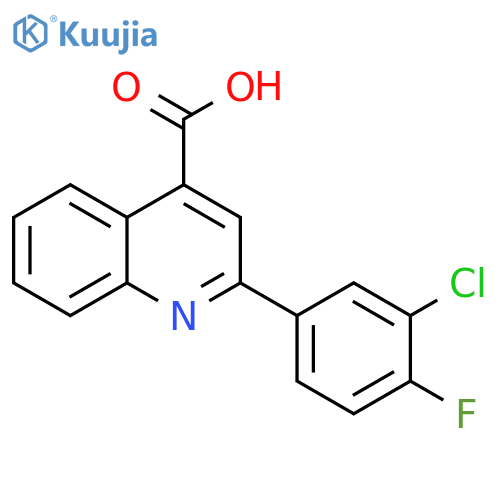 4-Quinolinecarboxylic acid, 2-(3-chloro-4-fluorophenyl)- structure