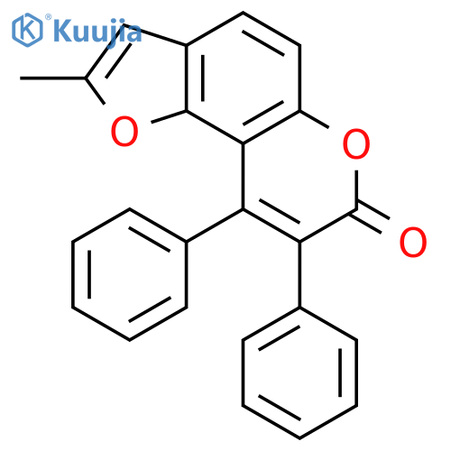 7H-Furo[2,3-f][1]benzopyran-7-one, 2-methyl-8,9-diphenyl- structure