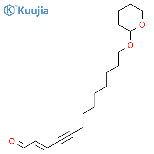 2-Tridecen-4-ynal, 13-[(tetrahydro-2H-pyran-2-yl)oxy]-, (E)- structure