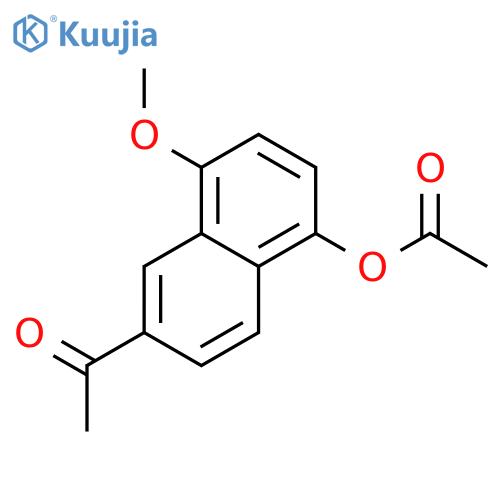 Ethanone, 1-[5-(acetyloxy)-8-methoxy-2-naphthalenyl]- structure