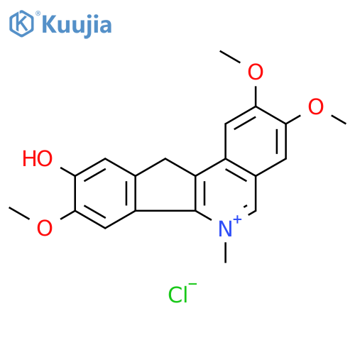 2,3,8-trimethoxy-6-methyl-11h-indeno[1,2-c]isoquinolin-6-ium-9-ol;chloride structure