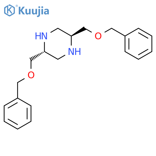 Piperazine, 2,5-bis[(phenylmethoxy)methyl]-, trans- structure
