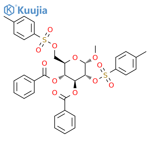 a-D-Glucopyranoside, methyl,3,4-dibenzoate 2,6-bis(4-methylbenzenesulfonate) structure
