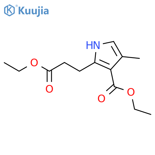 1H-Pyrrole-2-propanoic acid, 3-(ethoxycarbonyl)-4-methyl-, ethyl ester structure