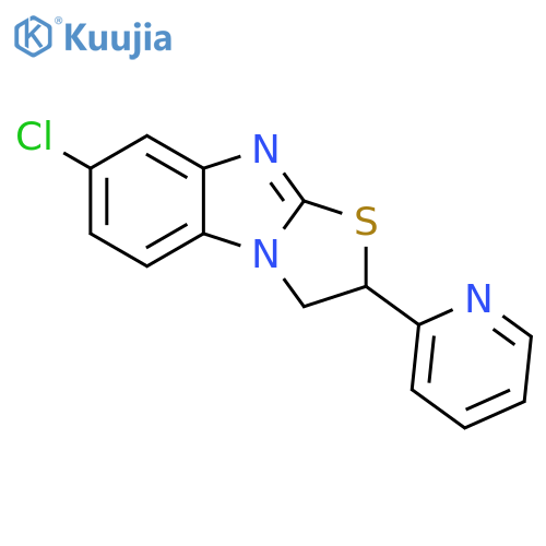Thiazolo[3,2-a]benzimidazole, 7-chloro-2,3-dihydro-2-(2-pyridinyl)- structure