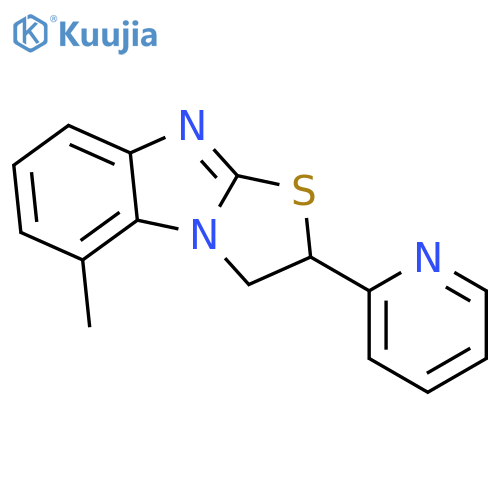 Thiazolo[3,2-a]benzimidazole, 2,3-dihydro-5-methyl-2-(2-pyridinyl)- structure