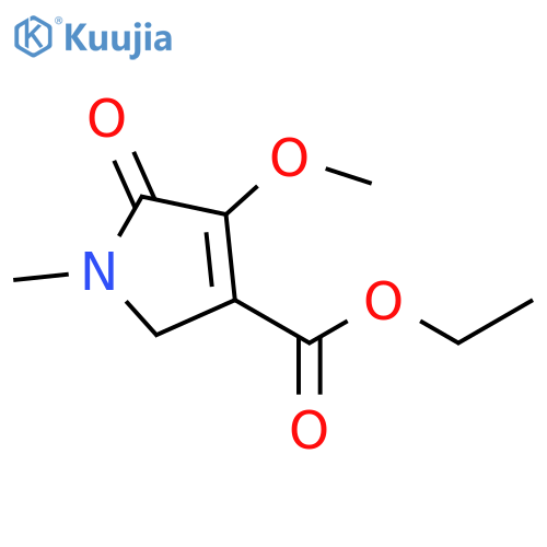 2,5-dihydro-4-methoxy-1-methyl-5-oxo-1H-Pyrrole-3-carboxylic acid ethyl ester structure