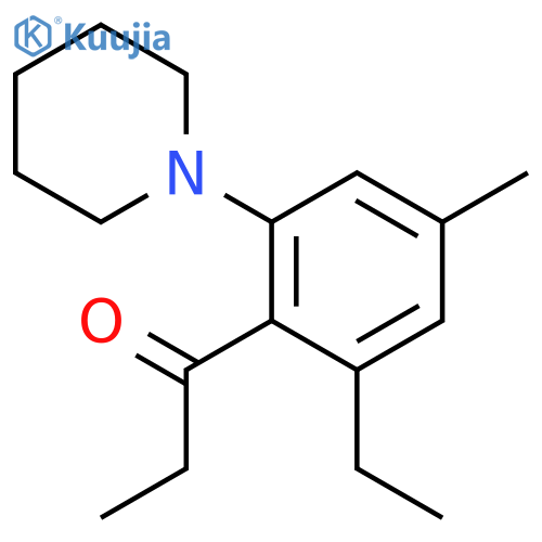 1-Propanone, 1-[2-ethyl-4-methyl-6-(1-piperidinyl)phenyl]- structure