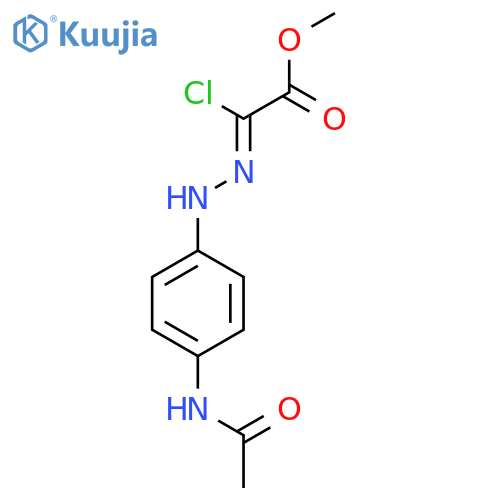 methyl (2Z)-{2-[4-(acetylamino)phenyl]hydrazinylidene}(chloro)ethanoate structure