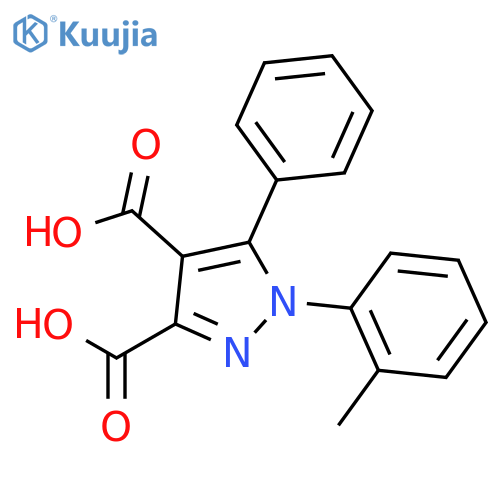 1H-Pyrazole-3,4-dicarboxylicacid, 1-(2-methylphenyl)-5-phenyl- structure