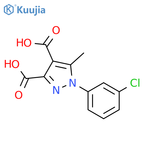 1-(3-chlorophenyl)-5-methyl-1H-pyrazole-3,4-dicarboxylic acid structure