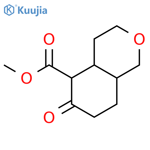 1H-2-Benzopyran-5-carboxylic acid, octahydro-6-oxo-, methyl ester structure