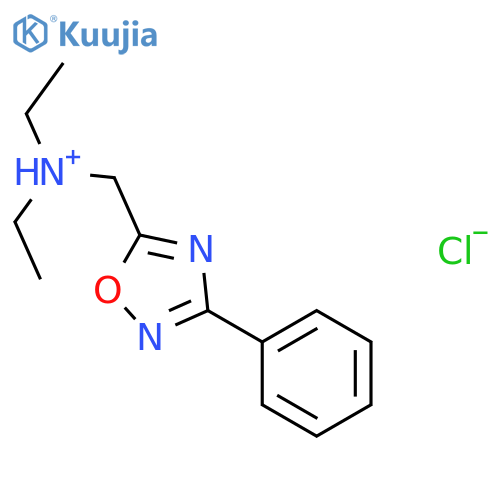 N-ethyl-N-[(3-phenyl-1,2,4-oxadiazol-5-yl)methyl]ethanaminium chloride structure