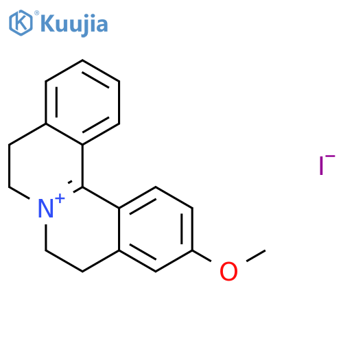 Dibenzo[a,h]quinolizinium, 5,6,8,9-tetrahydro-3-methoxy-, iodide structure