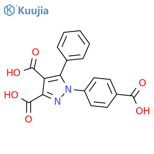 1H-Pyrazole-3,4-dicarboxylic acid, 1-(4-carboxyphenyl)-5-phenyl- structure