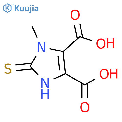 2,3-dihydro-1-methyl-2-thioxo-1H-Imidazole-4,5-dicarboxylic acid structure