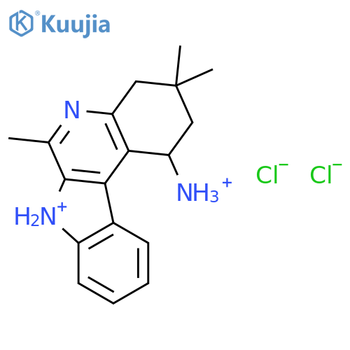 1-ammonio-3,3,6-trimethyl-2,3,4,7-tetrahydro-1H-indolo[2,3-c]quinolin-7-ium dichloride structure