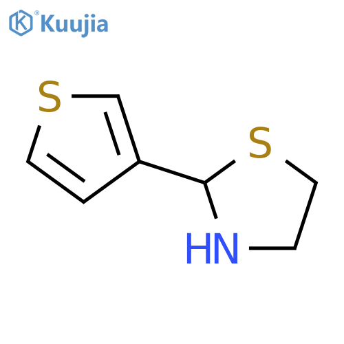 2-(thiophen-3-yl)-1,3-thiazolidine structure