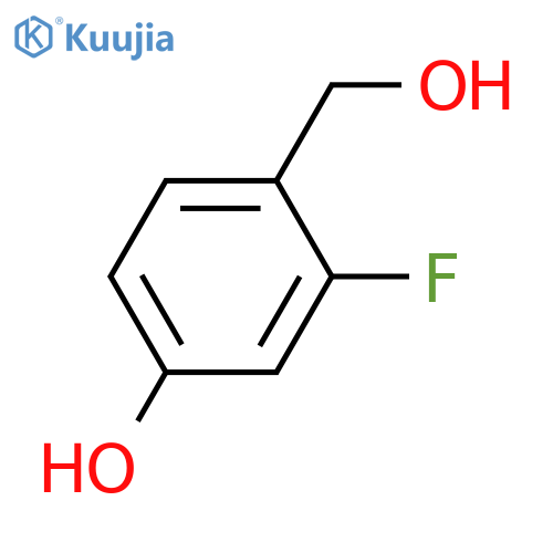 2-Fluoro-4-hydroxybenzenemethanol structure