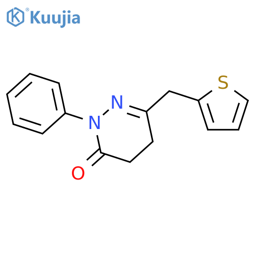 3(2H)-Pyridazinone, 4,5-dihydro-2-phenyl-6-(2-thienylmethyl)- structure