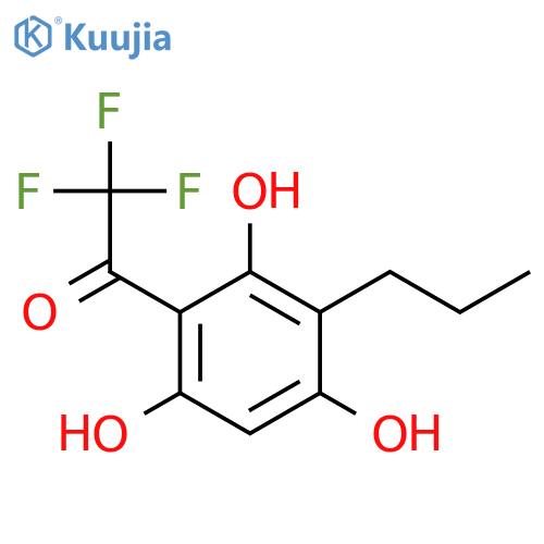Ethanone, 2,2,2-trifluoro-1-(2,4,6-trihydroxy-3-propylphenyl)- structure