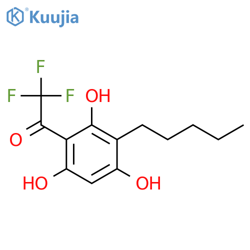 Ethanone, 2,2,2-trifluoro-1-(2,4,6-trihydroxy-3-pentylphenyl)- structure
